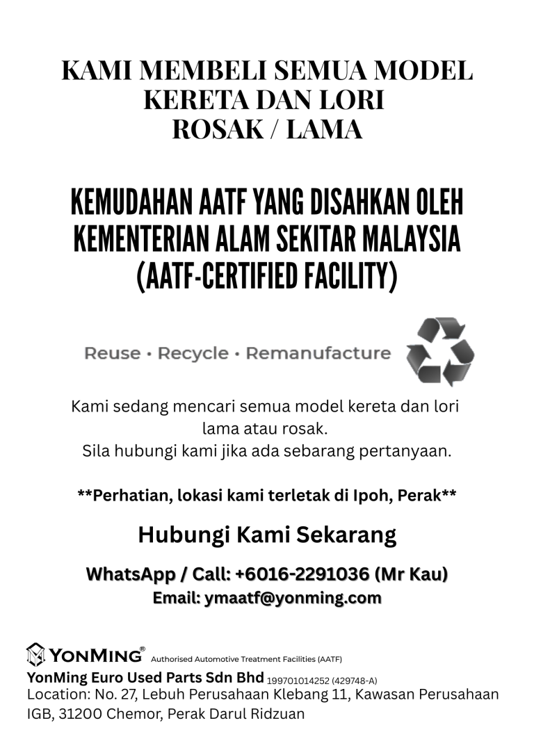 [Sinar Harian] KAMI MEMBELI SEMUA MODEL KERETA DAN LORI ROSAK / LAMA